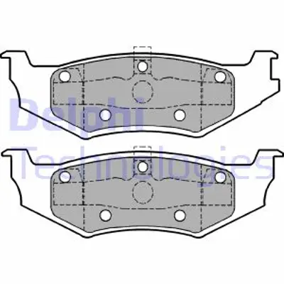 DELPHI LP1162 Fren Balatası Arka Chrysler Stratus 04/95 