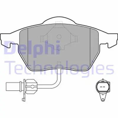 DELPHI LP1706 Fren Balatası On Ford Galaxy / Seat Alhambra / Vw Sharan 05/00>04/01 7M3698151 YM212K021AA