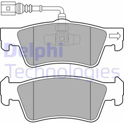 DELPHI LP2087 Fren Balatası Arka Vw Caravelle. Multivan. Transporter 03/03 7L6698451C