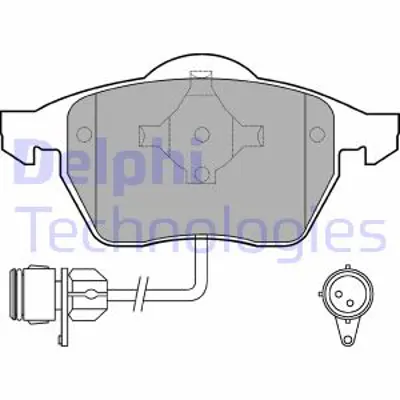 DELPHI LP784 Fren Balatası Ön Audı 100. A4. A6. S3 / Ford Galaxy / Seat Alhambra / Vw Sharan 91 4D0698151H 7M3698151 ME1M2J2K021BB