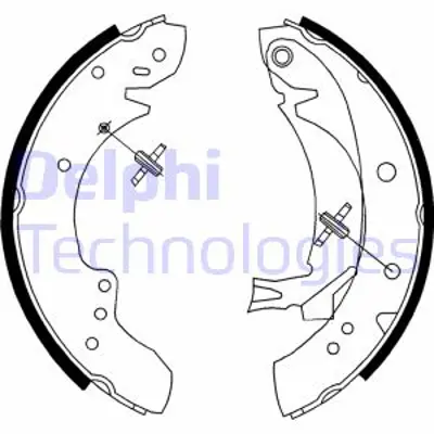 DELPHI LS1712 Arka Fren Pabuclu Balata Boxer (1400 Kg) Jumper (1400 Kg) Ducato 1400 Kg 4251H4 9945885