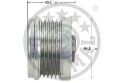 OPTIMAL F5-1062 Alternatör Kasnağı Rulmanlı Mgn-Clıo Iı-Kng-Twng-Symbol Iı 01- 5 Kanallı K9k-K4m 8200113636 A660C300EX