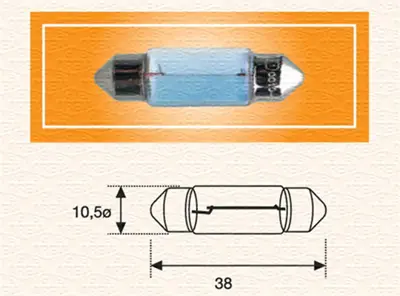 MAGNETI MARELLI 009600830000 Ampul -  C7w 12v 