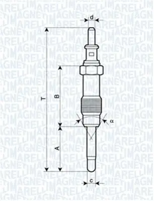 MAGNETI MARELLI 060900330606 Kızdırma Bujısı Sprınter 901 902 903 904 96>06 Varıo 96>10 W210 Vf210 G210td 2,9d A0011592601