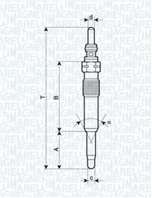 MAGNETI MARELLI 060900680606 Kızdırma Bujısı Almera Kubıstar Mıcra Iıı Note Clıo Iı Iıı Kangoo Laguna Megane 1,5dcı / 1,9dtı (K9k 7701069730