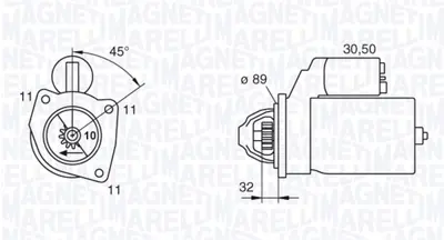 MAGNETI MARELLI 063227592010 Perkıns Marş Motoru Perkıns 