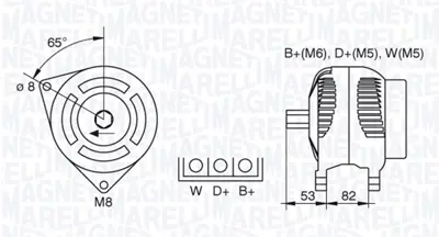 MAGNETI MARELLI 063377460010 Alternator Penkıns Land Rover 90/110 