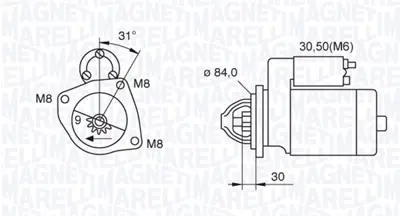 MAGNETI MARELLI 063521093070 Iveco Marş Motoru Daıly 69502571