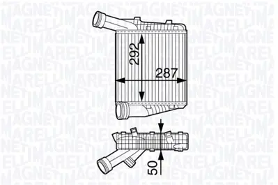 MAGNETI MARELLI 351319202230 Audı Intercooler Rady- Tourareg Q7 955 110 640 10 7P0145804A 95811064010