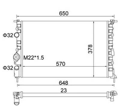 MAGNETI MARELLI 359000300110 Renault Motor Radyatörü Megane I Scenıc I K7m 7701352604