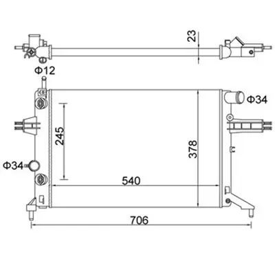MAGNETI MARELLI 359000300120 Opel Motor Radyatörü Astra G Zafıra 9202493