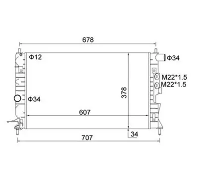 MAGNETI MARELLI 359000300210 Opel Motor Radyatörü Vectra B Ac + Ksız 52492109