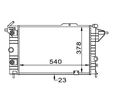 MAGNETI MARELLI 359000300600 Opel Motor Radyatörü Vectra 20 16v Ac + Mek 90442622
