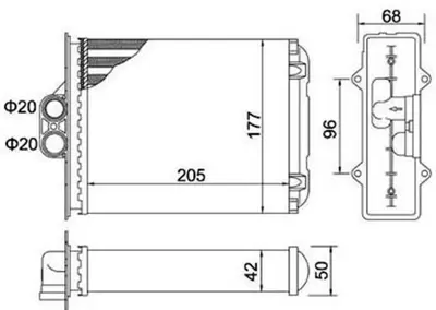 MAGNETI MARELLI 359000390830 Kalorıfer Radyatoru Vectra B 96>99 90512200