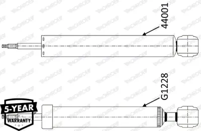 MONROE G1228 Arka Amortısor (Sag / Sol) Fıesta Vı B Max 12 />  562103901R J7BC18097JA