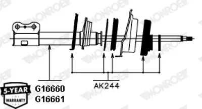 MONROE G16660 Ön Amortisör Sağ Toyota Camry 1991-1996 Gazlı 4852033040