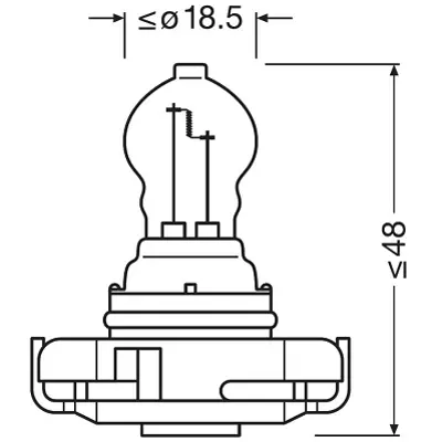 OSRAM 2504 Ampul 12v 24w Pg20-7 10x10x1 1a 