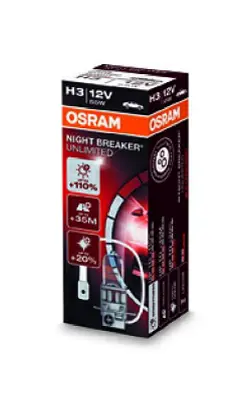 OSRAM 64151NBU 12v H3 Ampül%110. Fazla Işık + %20. Fazla Beyaz Takım 