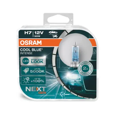 OSRAM 64210CBN-HCB 12v  H7 Ampul %100. Fazla Isık+5000k Beyaz Isık  Tk. 