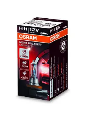 OSRAM 64211NBU 12v H11 Ampül %110. Fazla Işık + 4000k Beyaz Işık Takım 