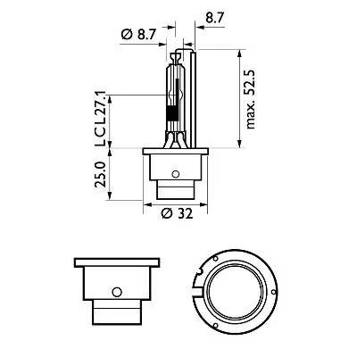 PHILIPS 85126VIS1 Xenon D2r Ampül 85w 4600k Phı 013 7701049947 989833 N910139000000