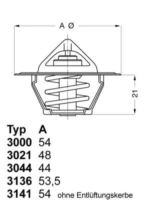 WAHLER 3000.83 Thermostate Gıulıa 1300 Tı 105.39 21200G3100 317530100 4138169 4138769 CA03222101 GTS282