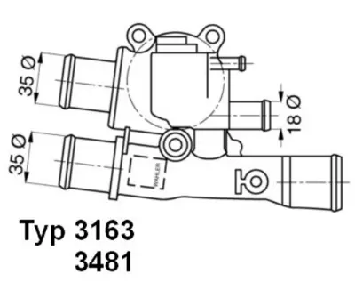 WAHLER 3163.88D Termostat Fıat Doblo Palıo Weekend Albea Bravo Brava Marea Stılo 1.6 16v 96> Lancıa Dedra Lybra 1.6  46522664 46776217