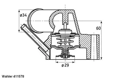 WAHLER 411578.92D Termostat  (Vectra-B/Zafıra Z18xe) 6338035 640972