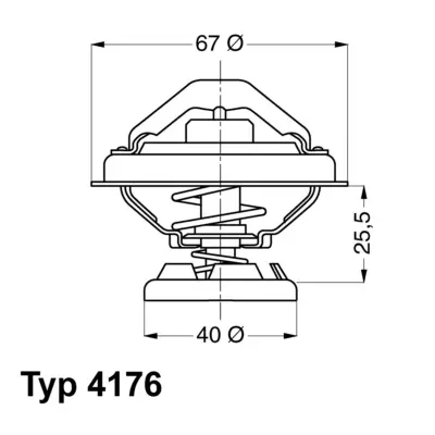 WAHLER 4176.70D Thermostat Daewoo-Mercedes-Multıcar-Puch-Ssangyong Various 1981-2012 