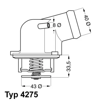 WAHLER 4275.87D Termostat 124 Coupe  E200 1112030875 1612033775 A121113