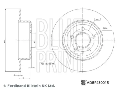 BLUE PRINT ADBP430015 Fren Diski 