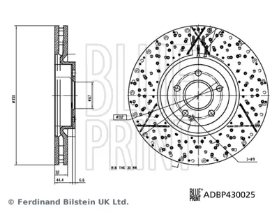 BLUE PRINT ADBP430025 Fren Dıskı Ön A1764210212