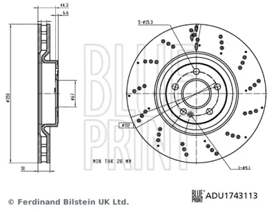 BLUE PRINT ADU1743113 Fren Diski A247421081207