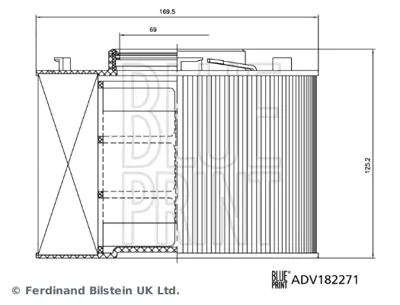 BLUE PRINT ADV182271 Hava Fıltresı 2,0tfsı A4 16> A5 17> 2.0tfsı Cvkb Dbpa Cvla Dkya 8W0133843E