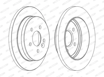 FERODO DDF1037C Fren Dıskı Arka M-Class W163 98>05 A1634230112