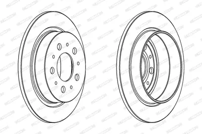 FERODO DDF1060 Fren Aynası Arka Volvo 960 Iı, S90, V90 2718955