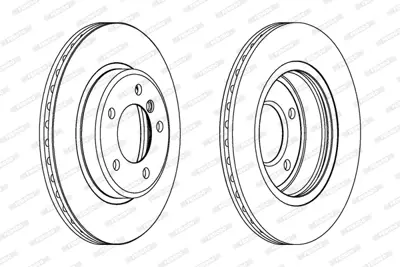 FERODO DDF1066C Fren Dıskı On Havalı Kaplamalı Bmw E46 99>04 34116864058