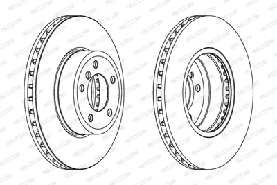 FERODO DDF1242C Fren Dıskı On Bmw E60 E61 E63 E64 34116864906 D1483