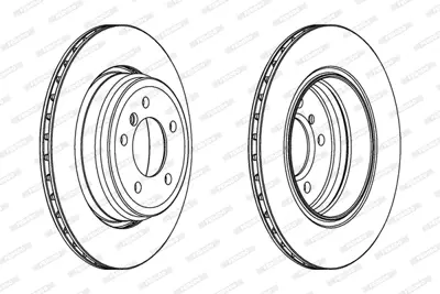 FERODO DDF1244C-1 Fren Dıskı Arka Havalandırmalı Bmw E65 E66 34211166127