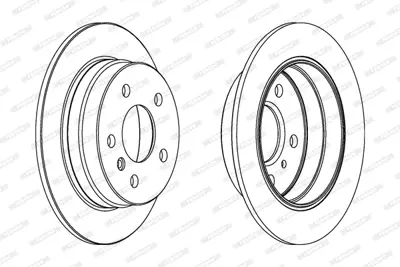 FERODO DDF1258C Fren Dıskı Arka A-Class W169 04>12 B-Class W245 05>11 A1694230912