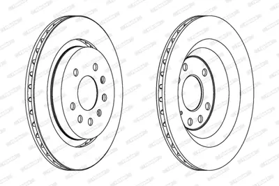 FERODO DDF1289 Arka Fren Dıskı Havalı Vectra C - Sıgnum / Saab 9,3 93171778 93192627 95526644