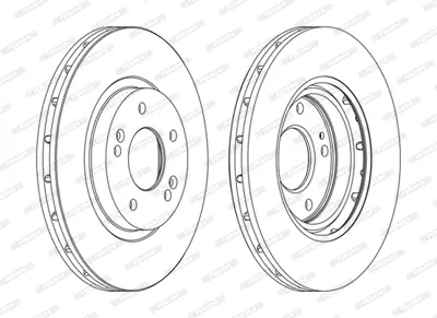 FERODO DDF1292C On Fren Dıskı Aynası Havalı Hyundaı Santafe 2003-> (294x5) 5171226100