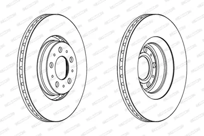 FERODO DDF1426C On Fren Dısk Ayna Volvo S60 I (384) 2.0 T -2.4 00>10  V70 Iı (285) 2.4 05>08 Xc90 I (275) D3 / D5 09 9030793 D1597