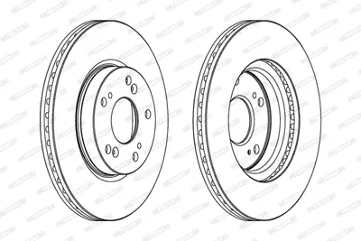 FERODO DDF1539 On Fren Dıskı (Aynası) Havalı Honda Cıvıc 06-12 Crv 02-06 Cıvıc 1.6 2016-> Fc Kasa (282x5) 45251TBAA00