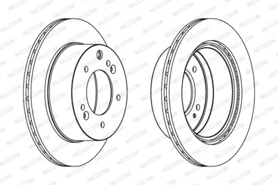 FERODO DDF1543C-1 Arka Fren Dıskı Aynası Kıa Sorento 2.5 Crdı 06-> 315mm Y-87.5mm 584113E300