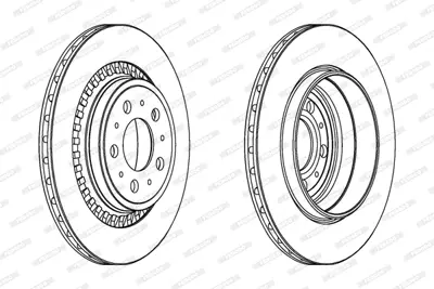 FERODO DDF1551 Arka Fren Aynası Volvo Xc 90 2.5t D5 T6 02> (17 Jant) (308x20x5dlxhavalı) 86249265