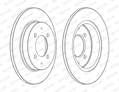 FERODO DDF1622C On Fren Aynası Colt 04>12 Smart Forfour 04>06 250×4 A4544200072 M4605A076
