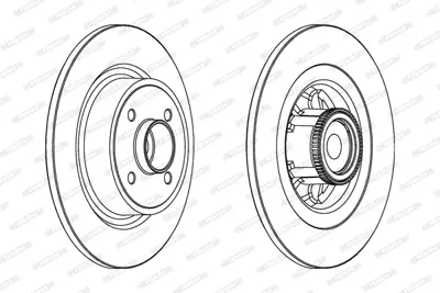 FERODO DDF1641-1 Arka Fren Dısk Aynası(Dıskı) Renault Megane I Scenıc Iı 1.4 / 1.6 / 1.8 / 1.9 / 2.0 Abslı Rulmanlı 230584 7701206328 D1428