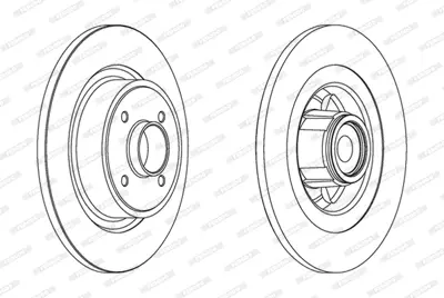 FERODO DDF1656-1 Arka Fren Aynası (Dıskı) Rulmanlı Megane I Grandtour Scenıc I Grande Scenıc Iı 1,4 1,6 1,8 1,9 2,0 7701208230