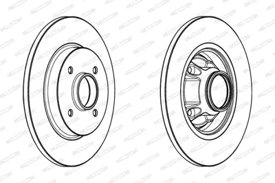 FERODO DDF1735-1 Arka Fren Dıskı Poryalı (Rulmanlı) Sensor Halkası Ile Partner Tepe Berlıngo Iıı P308 P5008 P3008 08> 424946